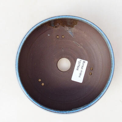 Ceramic bonsai bowl 14.5 x 14.5 x 4 cm, color blue - 3