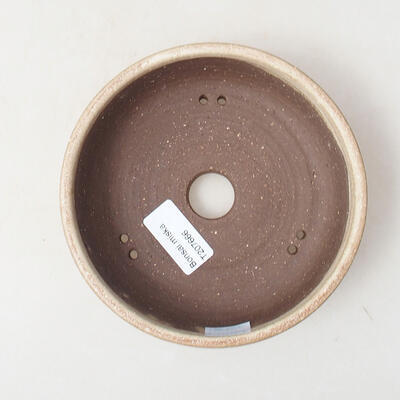 Ceramic bonsai bowl 15 x 15 x 4 cm, beige color - 3
