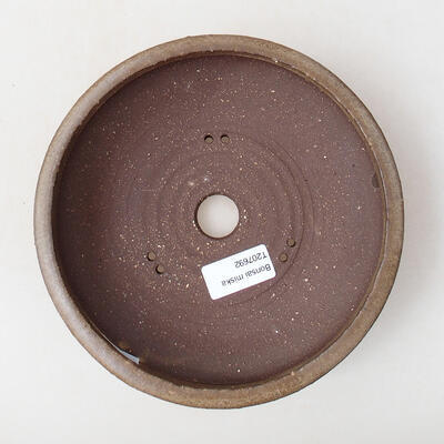 Ceramic bonsai bowl 18.5 x 18.5 x 5 cm, brown color - 3