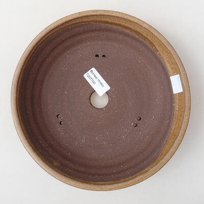 Ceramic bonsai bowl 22.5 x 22.5 x 5.5 cm, brown color - 3