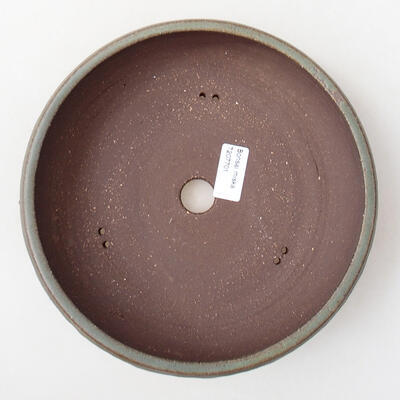 Ceramic bonsai bowl 22 x 22 x 6 cm, color brown - 3