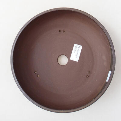 Ceramic bonsai bowl 21.5 x 21.5 x 6.5 cm, brown color - 3