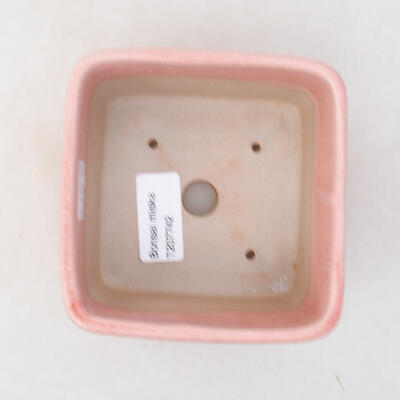 Ceramic bonsai bowl 10 x 10 x 8 cm, color pink - 3