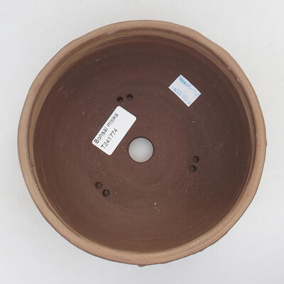 Ceramic bonsai bowl 17 x 17 x 7 cm, color brown - 3