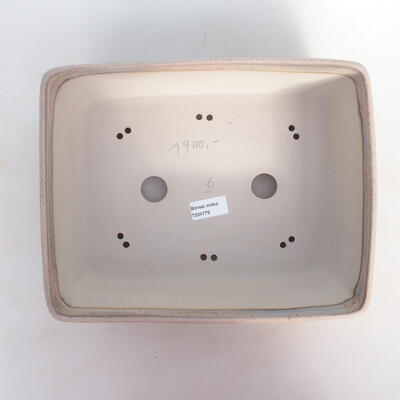 Bonsai bowl 30 x 24 x 10 cm, color beige-gray - 3