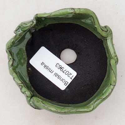Ceramic shell 7.5 x 7 x 6 cm, color green - 3