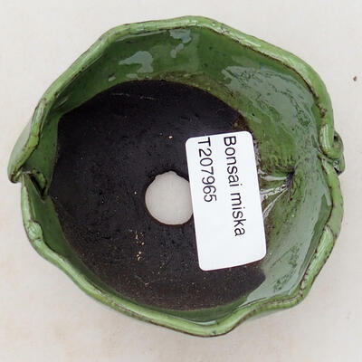 Ceramic shell 7.5 x 7.5 x 5 cm, color green - 3