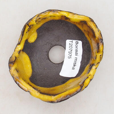 Ceramic shell 7.5 x 7.5 x 5 cm, yellow color - 3