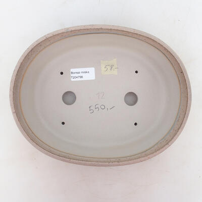 Bonsai bowl 25.5 x 20 x 7.5 cm, gray-beige color - 3