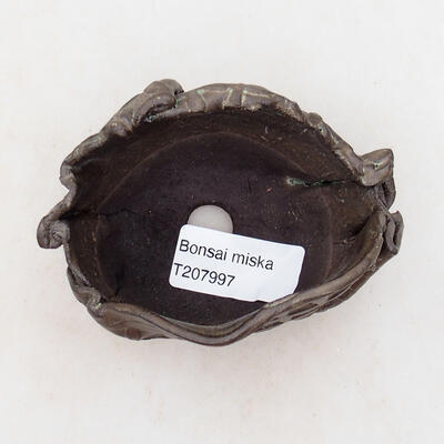 Ceramic shell 8 x 5 x 5.5 cm, brown color - 3