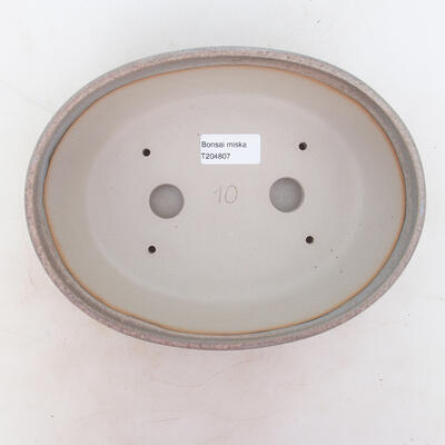 Bonsai bowl 22 x 17 x 7 cm, gray-beige color - 3