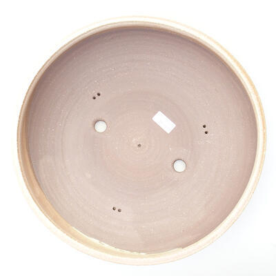 Ceramic bonsai bowl 37 x 37 x 10.5 cm, beige color - 3