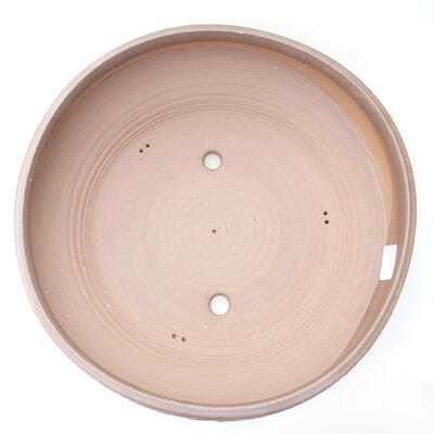 Ceramic bonsai bowl 39.5 x 39.5 x 13.5 cm, brown color - 3