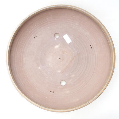 Ceramic bonsai bowl 40 x 40 x 8.5 cm, brown color - 3