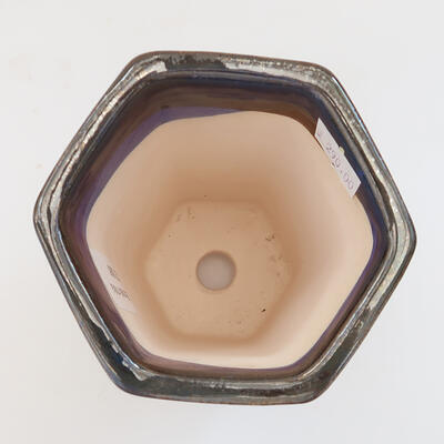 Ceramic bonsai bowl 10 x 9 x 15 cm, color blue - 3