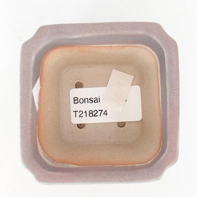Ceramic bonsai bowl 7 x 7 x 5.5 cm, color pink - 3