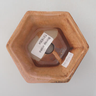 Ceramic bonsai bowl 9.5 x 9.5 x 5.5 cm, color pink - 3