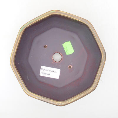 Ceramic bonsai bowl 15.5 x 15.5 x 6.5 cm, color green - 3