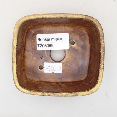 Ceramic bonsai bowl 9 x 8 x 3.5 cm, color yellow - 3