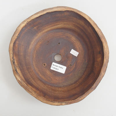 Ceramic bonsai bowl 21,5 x 21,5 x 7 cm, gray color - 3