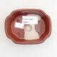 Ceramic bonsai bowl 10 x 7.5 x 4 cm, brown color - 3/3