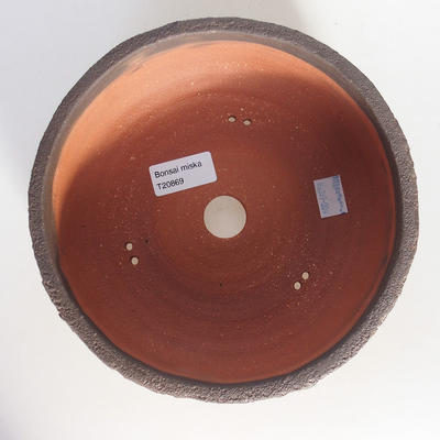 Ceramic bonsai bowl 20.5 x 20.5 x 6.5 cm, color cracked - 3