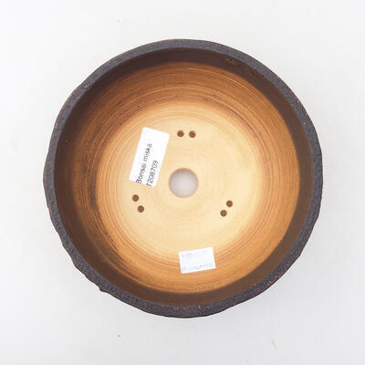 Ceramic bonsai bowl 16 x 16 x 6.5 cm, color crack yellow - 3
