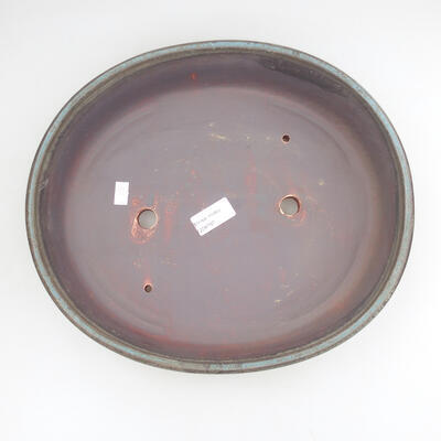 Ceramic bonsai bowl 31.5 x 27.5 x 7.5 cm, brown color - 3