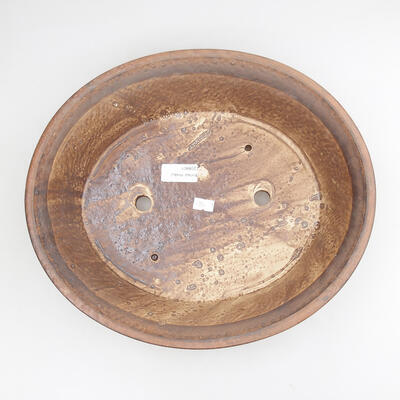 Ceramic bonsai bowl 32.5 x 28 x 7.5 cm, brown color - 3