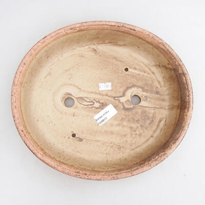 Ceramic bonsai bowl 28 x 24.5 x 6.5 cm, brown-pink color - 3
