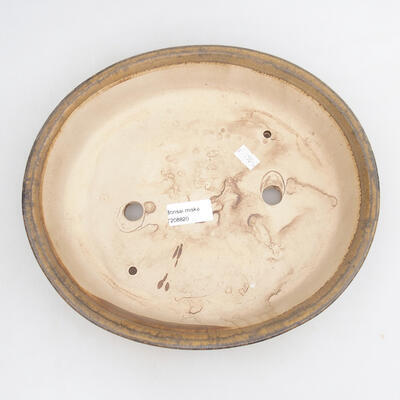 Ceramic bonsai bowl 28 x 24 x 6.5 cm, color brown - 3