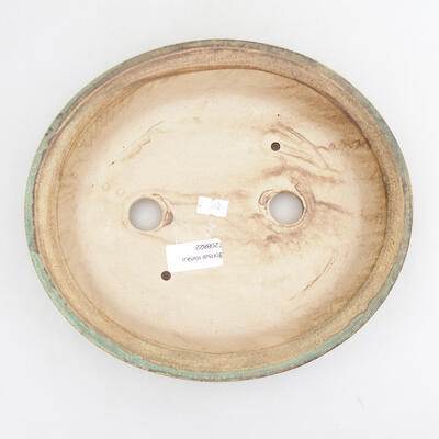 Ceramic bonsai bowl 24 x 21.5 x 6 cm, color brown-green - 3