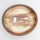 Ceramic bonsai bowl 24 x 21.5 x 5.5 cm, brown color - 3/3