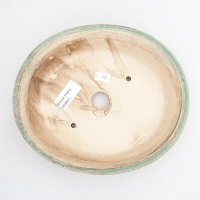 Ceramic bonsai bowl 20.5 x 18 x 5.5 cm, color brown-green - 3