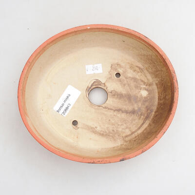 Ceramic bonsai bowl 18 x 16 x 5.5 cm, color orange-brown - 3