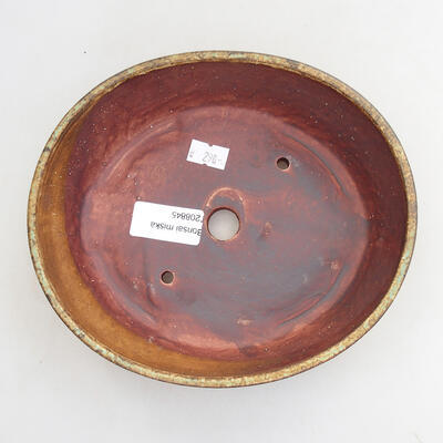 Ceramic bonsai bowl 18.5 x 16 x 5.5 cm, brown color - 3