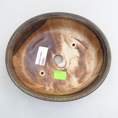 Ceramic bonsai bowl 18 x 16 x 5 cm, color brown - 3