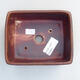 Ceramic bonsai bowl 13 x 10.5 x 5.5 cm, brown color - 3/3