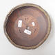 Ceramic bonsai bowl 2nd quality 24 x 24 x 8,5 cm, brown-green color - 3/4