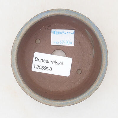 Ceramic bonsai bowl 8 x 8 x 3.5 cm, color blue - 3