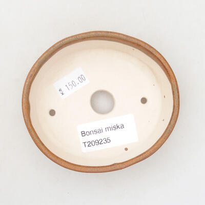 Ceramic bonsai bowl 9 x 8 x 3 cm, color brown - 3