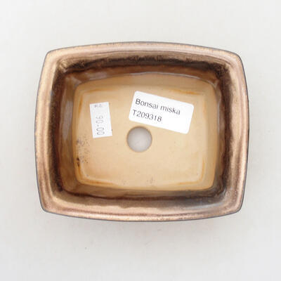 Ceramic bonsai bowl 11 x 9 x 4.5 cm, gold color - 3