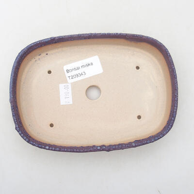Ceramic bonsai bowl 15.5 x 10.5 x 3 cm, color purple - 3