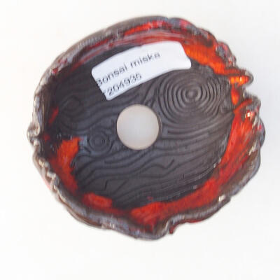 Ceramic shell 7 x 6.5 x 5.5 cm, color orange - 3