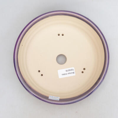 Ceramic bonsai bowl 19.5 x 19.5 x 5.5 cm, color purple - 3
