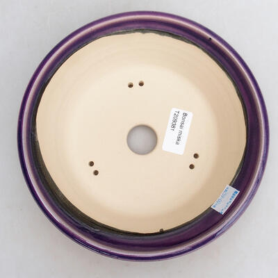 Ceramic bonsai bowl 19 x 19 x 5.5 cm, color purple - 3