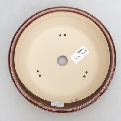 Ceramic bonsai bowl 19.5 x 19.5 x 6 cm, color purple - 3