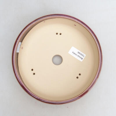 Ceramic bonsai bowl 18.5 x 18.5 x 6 cm, color purple - 3