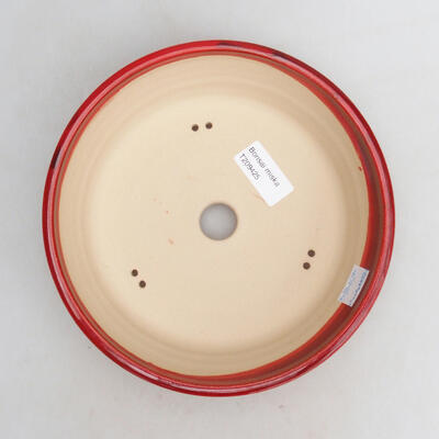 Ceramic bonsai bowl 19 x 19 x 5.5 cm, color red - 3