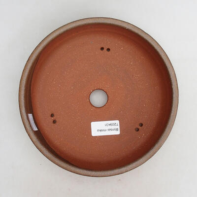 Ceramic bonsai bowl 19 x 19 x 5.5 cm, brown color - 3